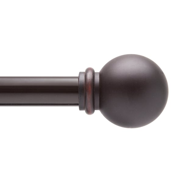 Kenney Mfg Kenney Chelsea 5/8" Standard Decorative Window Curtain Rod, 28-48", Weathered Brown KN71706 - main